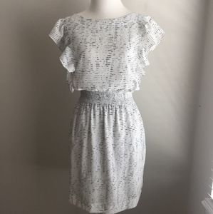 BCBGeneration Flutter Sleeve Key Hole Back Dress M